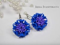 youtube Irina Iva Polymer Clay Cornflower Earrings